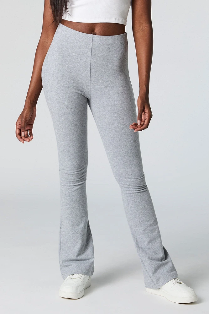 Legging à jambe évasée et taille haute