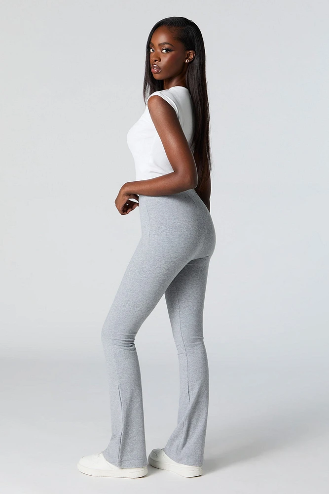 Legging à jambe évasée et taille haute