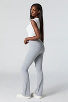 Legging à jambe évasée et taille haute