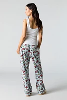 Pantalon de pyjama pelucheux Noël à imprimé Hello Kitty