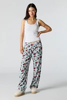 Pantalon de pyjama pelucheux Noël à imprimé Hello Kitty