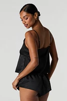Satin Babydoll Tank & Short 2 Piece Pajama Set