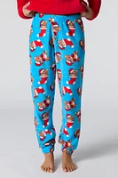 Ensemble pyjama avec haut à manches longues en peluche et pantalon Noël