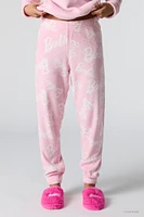 Ensemble pyjama cadeau avec haut à manches longues en peluche imprimé Barbie™ et pantalon