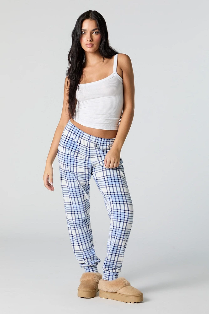 Printed Velour Pajama Jogger