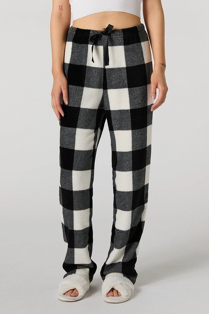 Printed Plush Pajama Pant