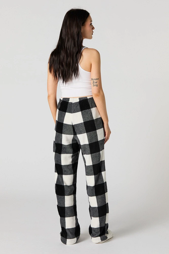 Printed Plush Pajama Pant