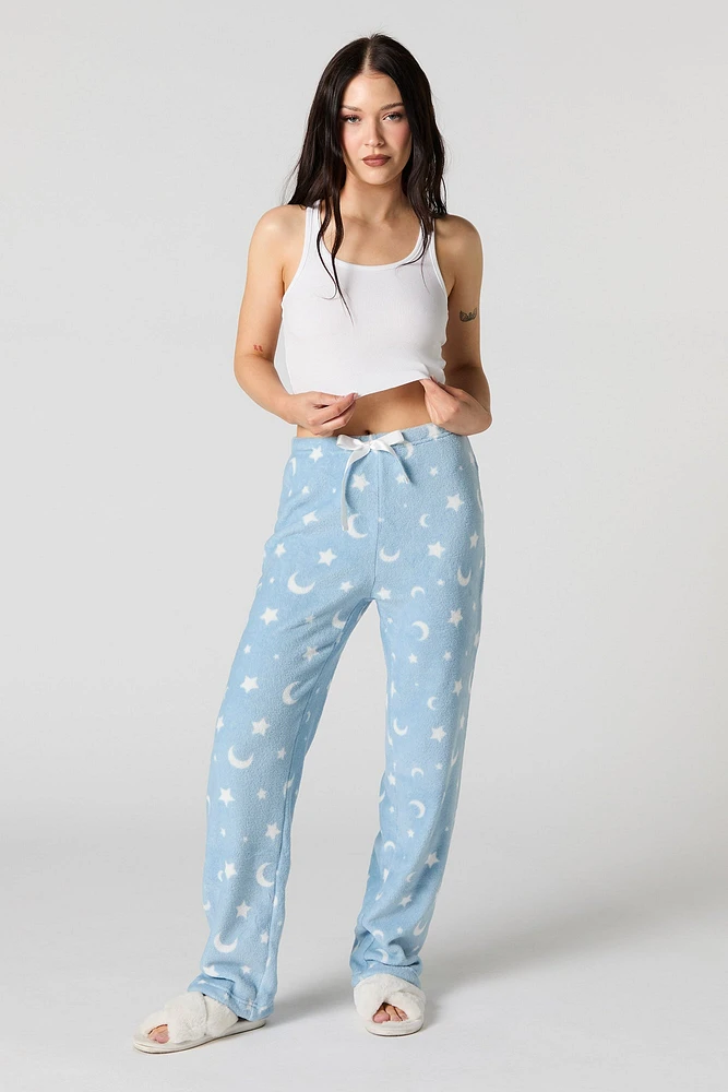 Pantalon de pyjama imprimé en peluche