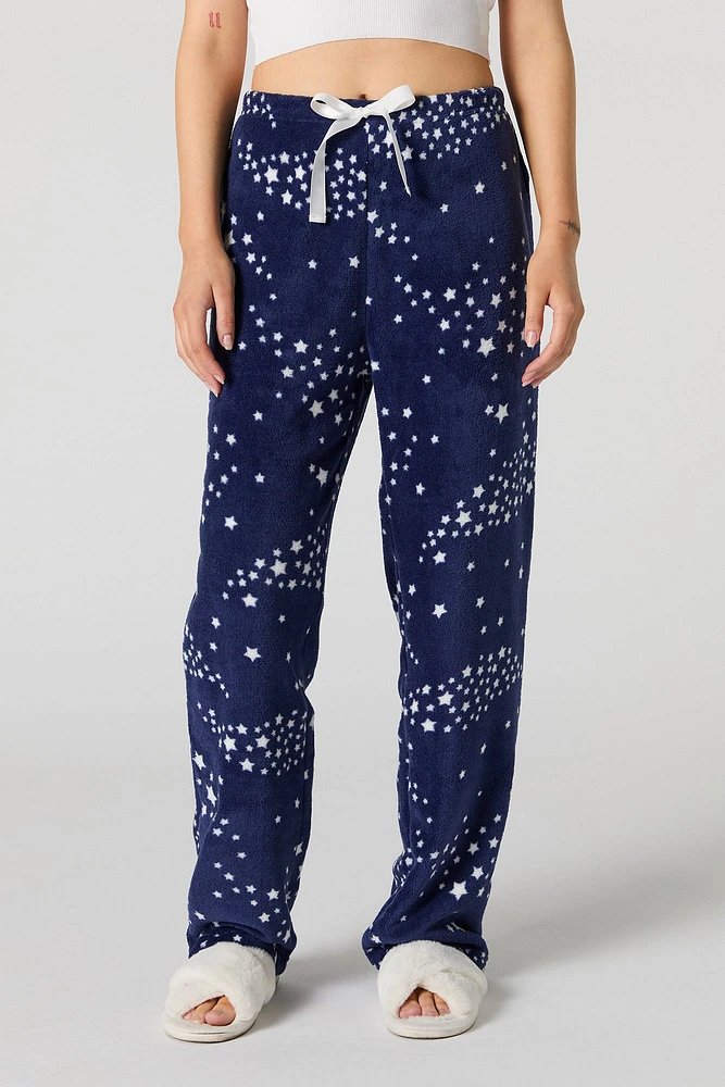 Pantalon de pyjama imprimé en peluche