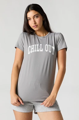 T-shirt de pyjama à imprimé Chill Out