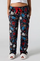 Printed Plush Pajama Pant