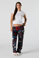 Printed Plush Pajama Pant