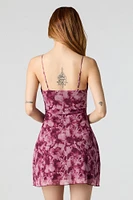Mesh V-Neck Cami Mini Dress