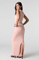 Contour Square Neck Slit Back Maxi Dress