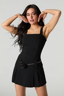 Pleated Mini Dress
