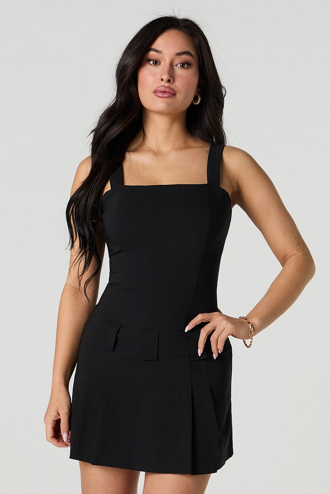Pleated Mini Dress