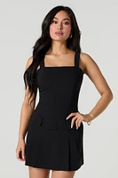 Pleated Mini Dress