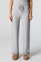 Pantalon à jambe large côtelé textur