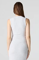 Veste boutonnée côtelée