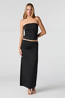Contour Ruched Maxi Skirt
