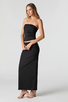 Contour Ruched Maxi Skirt