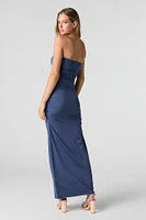 Jupe maxi profilée ruchée