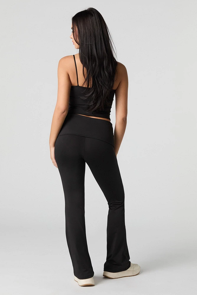 Contour Foldover Waist Flare Pant