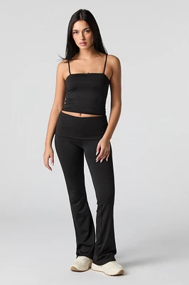 Contour Foldover Waist Flare Pant