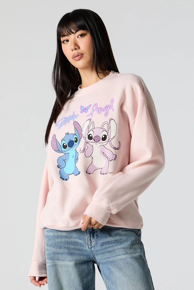 Stitch and Angel Graphic Sweatshirt