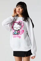 Chandail à imprimé Hello Kitty avec boucle rose