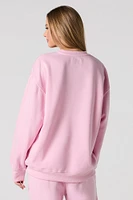 Stitch & Angel Embroidered Fleece Sweatshirt