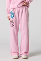 Stitch & Angel Graphic Fleece Flare Sweatpant