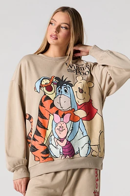 Chandail en molleton avec motif brodé Winnie the Pooh