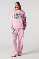 Stitch & Angel Graphic Fleece Hoodie