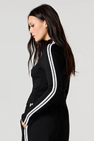 Active Striped Zip-Up Jacket