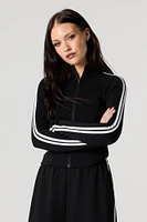 Active Striped Zip-Up Jacket