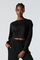 Active Cropped Crewneck Sweatshirt