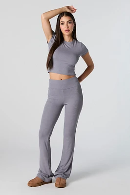 Pantalon Active côtelé à jambe évasée