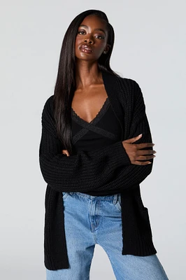 Chunky Knit Open Front Cardigan