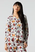 Ensemble pyjama Pyjamas de famille en flanelle à imprimé Furry Friends pour femme