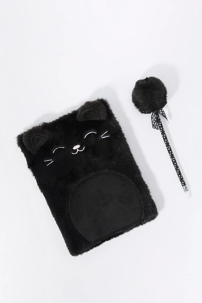 Fuzzy Critter Notebook and Pen (2 Pcs)