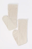 Pantoufles-chaussettes en peluche