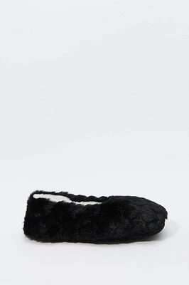 Faux-Fur Ballerina Slipper