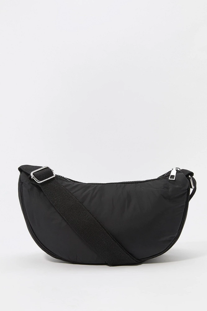 Nylon Half Moon Bag