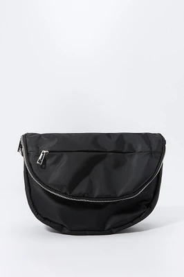 Nylon Half Moon Crossbody Bag