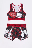 Betty Boop Bra and Short 2 Piece Pajama Set