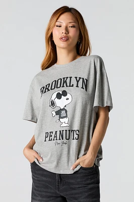 T-shirt coupe garçonne à imprimé Brooklyn Peanuts