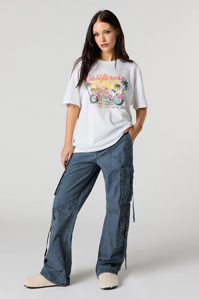 California Snoopy Graphic Boyfriend T-Shirt