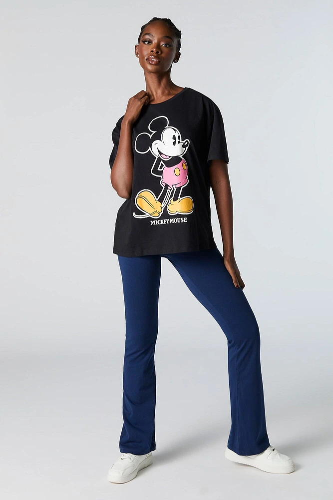 T-shirt de coupe garçonne à imprimé Mickey Mouse