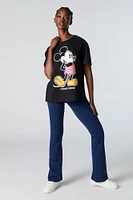 T-shirt de coupe garçonne à imprimé Mickey Mouse